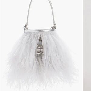 Givenchy Elegant White Feathered Handbag